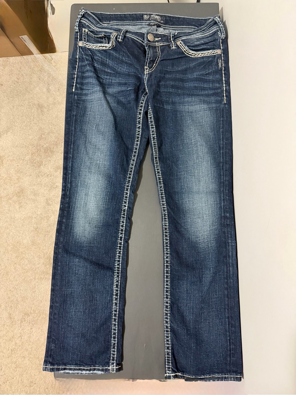 Silver Jeans Men’s Bootcut Dark Blue Washed Denim